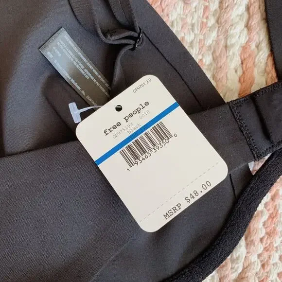 Black Free People Ari Underwire Geometric Bra 34A - Picture 6 of 8